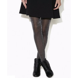 Legging noir à paillettes argent