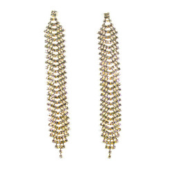 Boucles d'oreilles strass doré