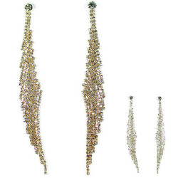 Boucles d'oreilles strass pendantes