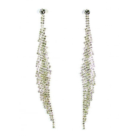 Boucles d'oreilles strass pendantes