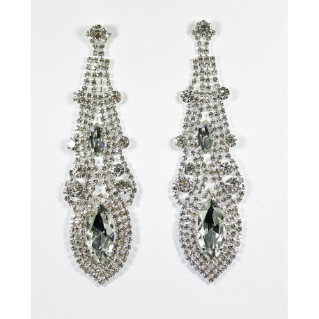 Boucles d'oreilles strass taille XXL