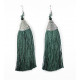 Boucles d 'oreilles pompon longues franges
