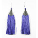 Boucles d 'oreilles pompon longues franges