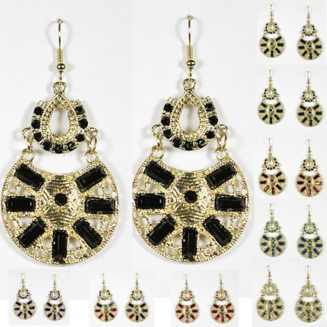 Boucles d'oreilles fantaisie parme indiennes