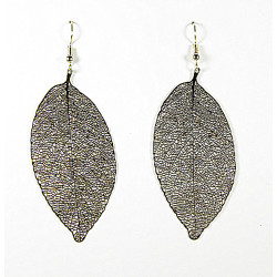 Boucles d oreilles fantaisie feuille dorée 
