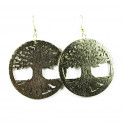 Boucles d'oreilles fantaisie arbre de vie