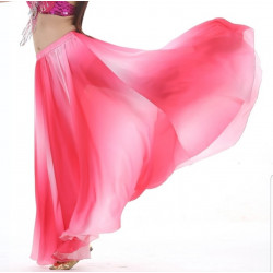 Jupe satin de danse orientale rose degradé