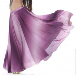Jupe satin de danse orientale violet degradé