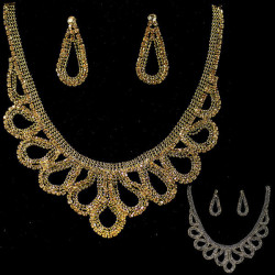 Parure de bijoux strass 