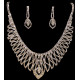 Parure strass dorée forme amande