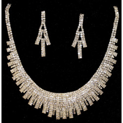 Parure strass dorée