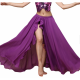 Jupe de danse orientale voilée fendue 