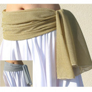 Ceinture de danse orientale pastilles blanches - 12,90