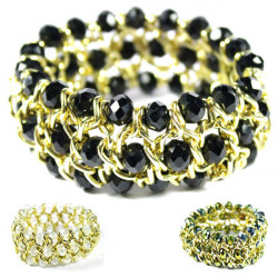 Bracelet fantaisie pierres et or