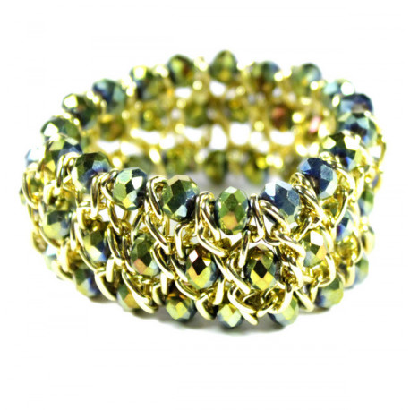 Bracelet fantaisie pierres et or