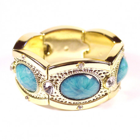 Bracelet fantaisie pierres strass élastique