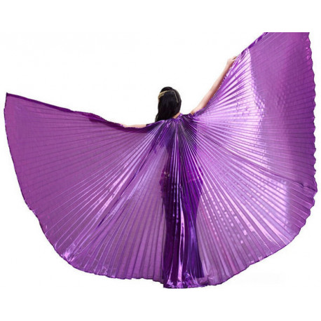 Ailes d'isis de danse orientale violet opaque