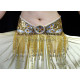 Ceinture satin de danse orientale doré