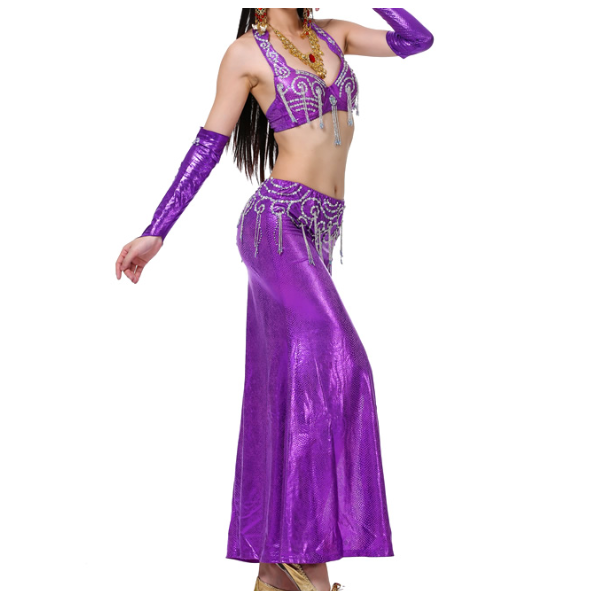 Costume danse orientale - Naila Mauve dégradé - Perle Orientale