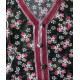 Djellaba fillette à manches courtes motif floral