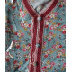 Djellaba fillette à manches courtes motif floral
