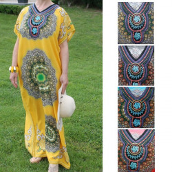Djellaba femme manches courtes inspiration ethnique