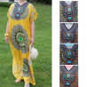 Djellaba femme manches courtes inspiration ethnique