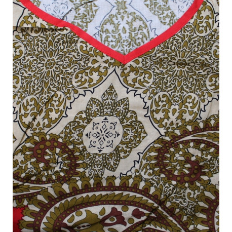 Djellaba femme ample imprimé ethnique chic