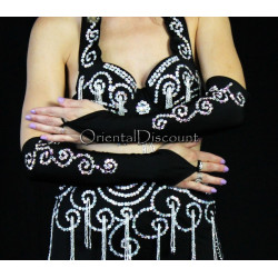 Gants de bras de danse orientale noir