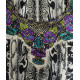Robe colorée orientale imprimé léopard et paillettes + foulard gratuit