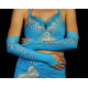 Gants de bras de danse orientale turquoise