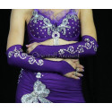 Gants de bras de danse orientale violet
