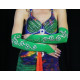 Gants de bras de danse orientale vert
