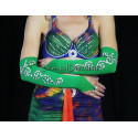 Gants de bras de danse orientale vert