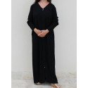 Djellaba Femme noire zippée strass