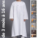 Djellaba garçon col plat manches longues 
