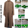 Djellaba garçon col mao droit couleur 