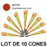 Lot de 10 cônes henné Mirchi Golecha couleur Rouge/Marron 