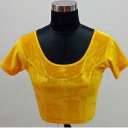 Choli indien Uni Aspect Velours