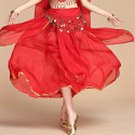 Jupe pétale de danse orientale rouge 
