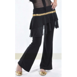 Pantalon de danse pour femme noir et sa jupette