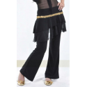 Pantalon de danse pour femme noir et sa jupette
