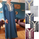 Robe de maison djellaba Jersey motifs dorés