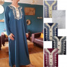 Robe de maison djellaba Jersey motifs dorés