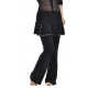 Pantalon de danse noir et doré avec ceinture intégrée