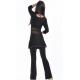 Pantalon de danse noir et doré avec ceinture intégrée