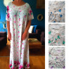 Robe d'intérieur manches courtes style pyjama 