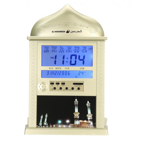 Horloge Adhan Appel à la prière Islamique