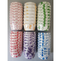 175 caissettes petits fours colorées