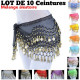 Lot de 10 ceintures de danse orientale à sequins